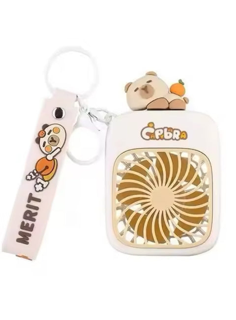 Capybara Portable Handheld Fan Keychain