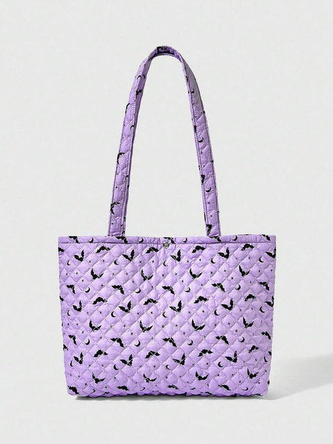Purple Bat Tote Bag