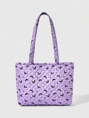 Purple Bat Tote Bag