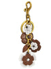 Brown & White Flower Bag Charm