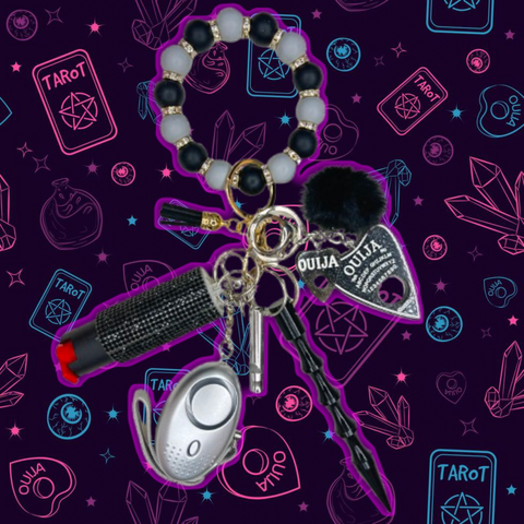 Ouija Beaded Self Defense Keychain