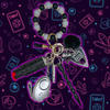 Ouija Beaded Self Defense Keychain