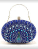Blue Peacock Evening Clutch Bag