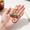 Colorful Chameleon Bling Keychain