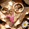 Pink Hummingbird Keychain