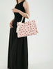 Pink Strawberry Double Pocket Tote Bag