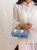 Blue Sequin Crossbody Bag