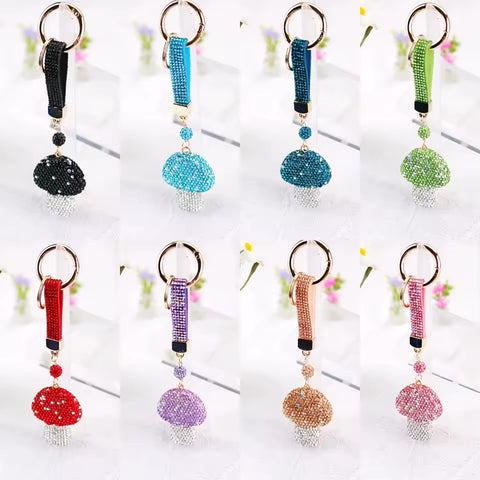 Mushroom Bling Keychain
