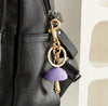 Purple Mushroom Charm Keychain