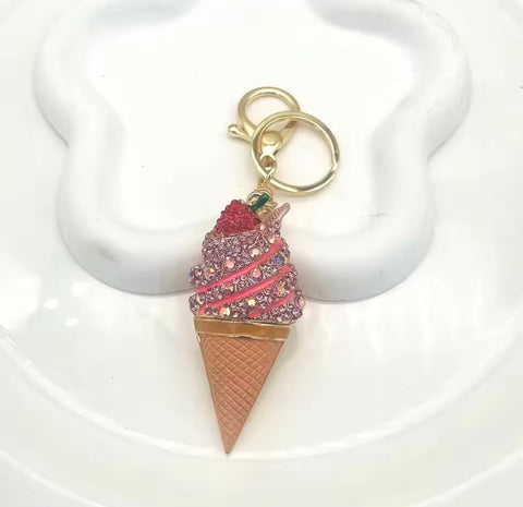 Ice Cream Bling Keychain