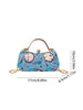 Blue Sequin Crossbody Bag