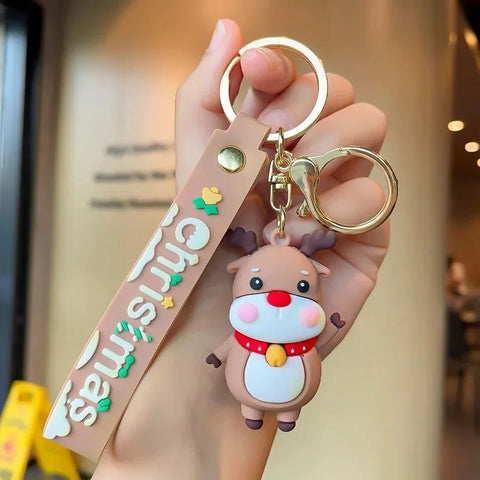 Christmas Reindeer Charm Keychain