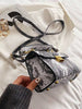 Snake Print Gold Hardware Purse