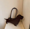 Brown Dachshund Dog Novelty Purse