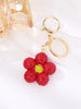Red Bling Flower Keychain