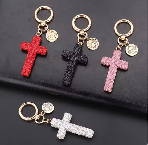 Cross Bling Keychain