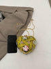Yellow Sequin Heart Crossbody Bag