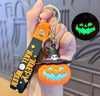 Glow in the Dark Scary Pumpkin Keychain