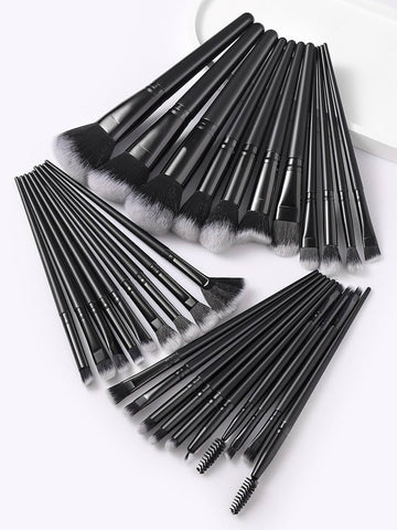 30-Piece Black Makeup Brush Set