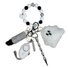 Spooky Ghost Beaded Self Defense Keychain