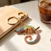 Colorful Chameleon Bling Keychain
