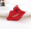 Red Lips Bling Keychain