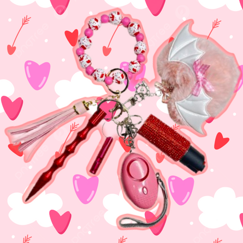 Cupid Beaded Self Defense Keychain