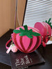 Pink Strawberry Shaped Crossbody Bag