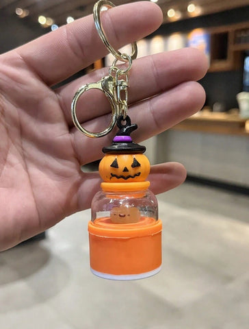 Pumpkin Lantern Light Keychain