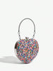 Colorful Stones Heart Purse