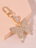 Rhinestone Butterfly Keychain