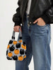 Black Cat & Pumpkin Knitted Handbag