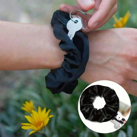 Black Scrunchie with Zipper