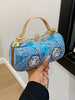Blue Sequin Crossbody Bag