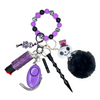 Purple Skull Beaded Self Defense Keychain