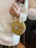Yellow Sequin Heart Crossbody Bag