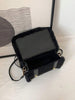Black Furry Buckle Bag