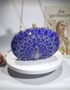 Blue Peacock Evening Clutch Bag