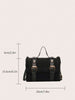 Black Furry Buckle Bag