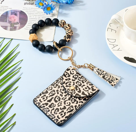 Leopard Pouch Wristlet