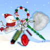 Snowman Beaded Self Defense Keychain