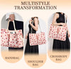 Pink Strawberry Double Pocket Tote Bag