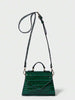 Green Crocodile Mini Satchel Bag