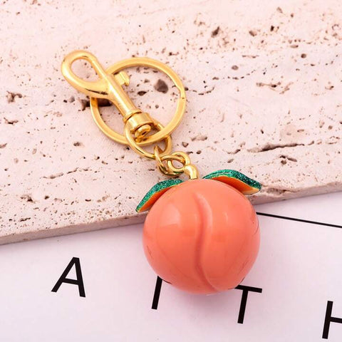 Peach Charm Keychain