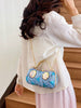 Blue Sequin Crossbody Bag