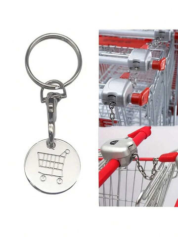 Shopping Cart Coin Keychain