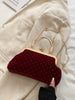 Burgundy Polkadot Evening Purse