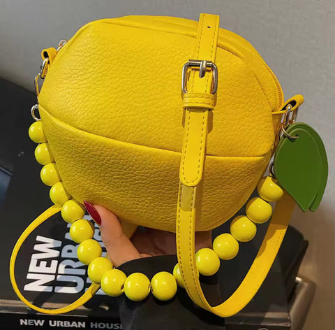 Lemon Beaded Bag