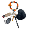 Boo Pumpkin Beaded Self Defense Keychain