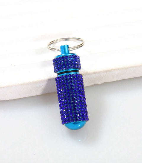 Blue Bling Pill Holder